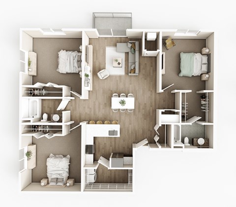 D1 Floor Plan at The Haven on Veterans, Fargo